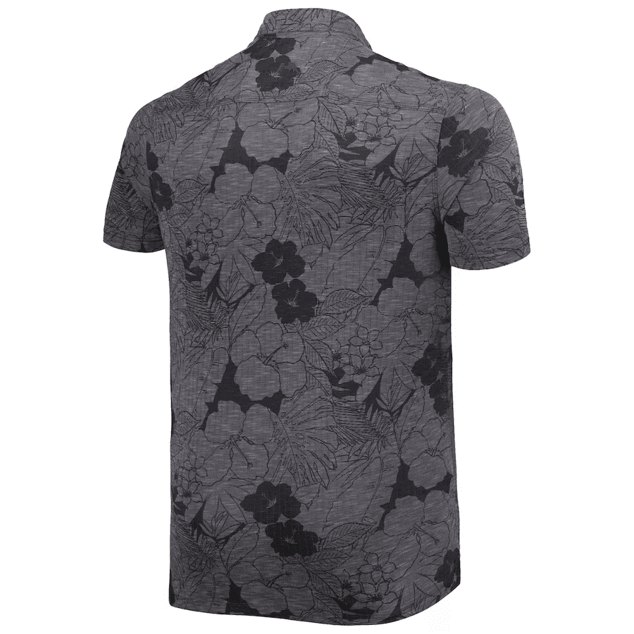 Las Vegas Raiders Men Polo Shirt Floral Flowers Pattern Printed - Black