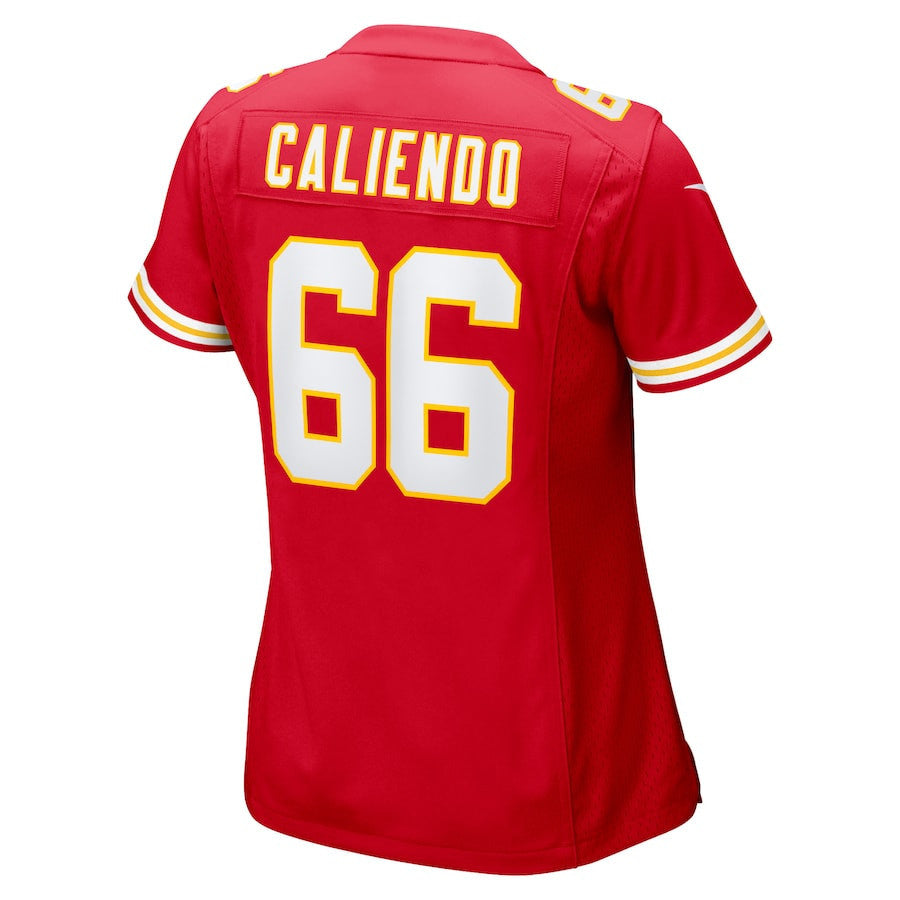 Mike Caliendo 66 Kansas City Chiefs Game Women Jersey - Red