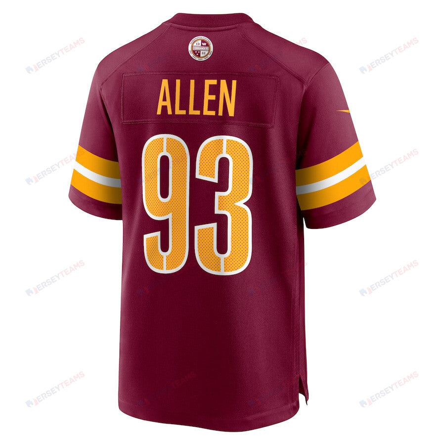 Jonathan Allen 93 Washington Commanders Game YOUTH Jersey - Burgundy