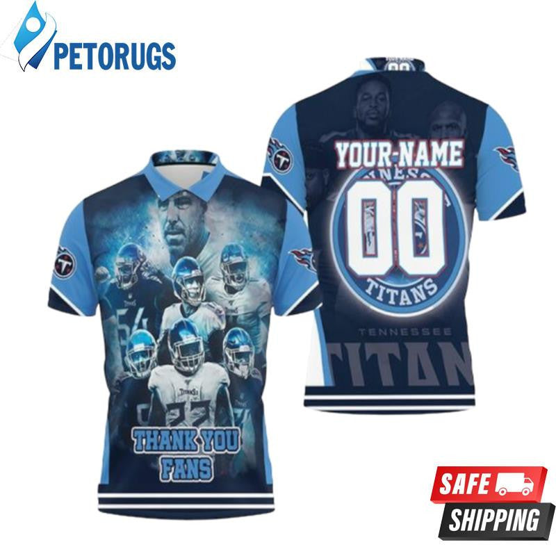 Tennessee Titans Super Bowl 2021 Afc South Champions Custom Name & Number Printed Polo Shirt