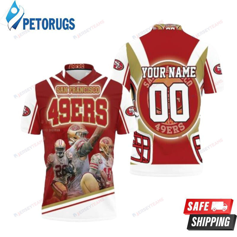 San Francisco 49ers Super Bowl 2021 Nfc East Champions Custom Name & Number Printed Polo Shirt