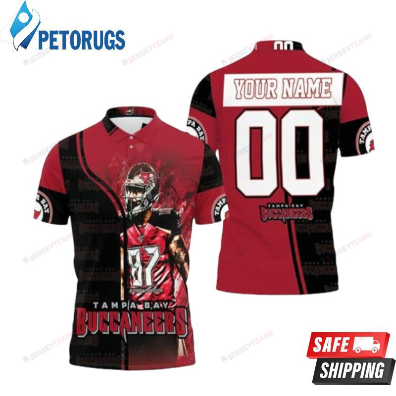 Gronkowski 87 Tampa Bay Buccaneers Legend Custom Name & Number Printed Polo Shirt