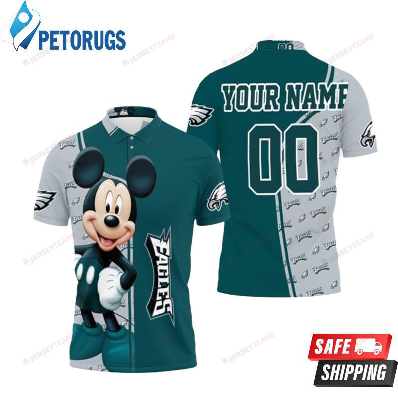Philadelphia Eagles Custom Name & Number Printed Polo Shirt