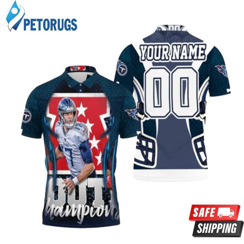 Ryan Tannehill 17 Tennessee Titans Afc South Division Champions Super Bowl 2021 Custom Name & Number Printed Polo Shirt