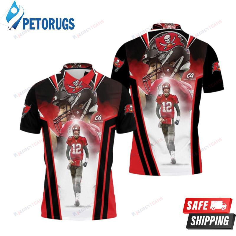 Tom Brady 12 Tampa Bay Buccaneers Superbowl Champions Printed Polo Shirt