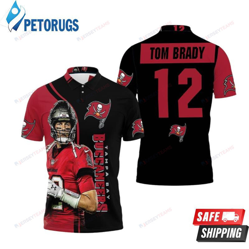 Tom Brady 12 Tampa Bay Buccaneers Posture Legend Printed Polo Shirt