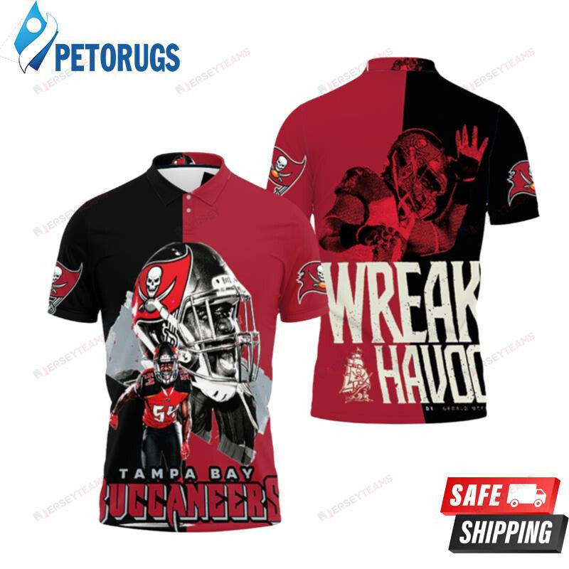 Lavonte David 54 Tampa Bay Buccaneers Wreak Havoc Printed Polo Shirt