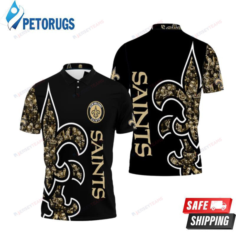 New Orleans Saints Lover Printed Polo Shirt