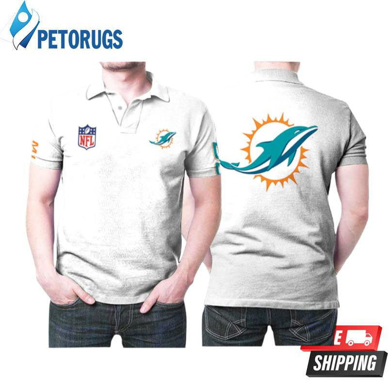 Miami Dolphins Logo On Chest Designed Printed Polo Shirt