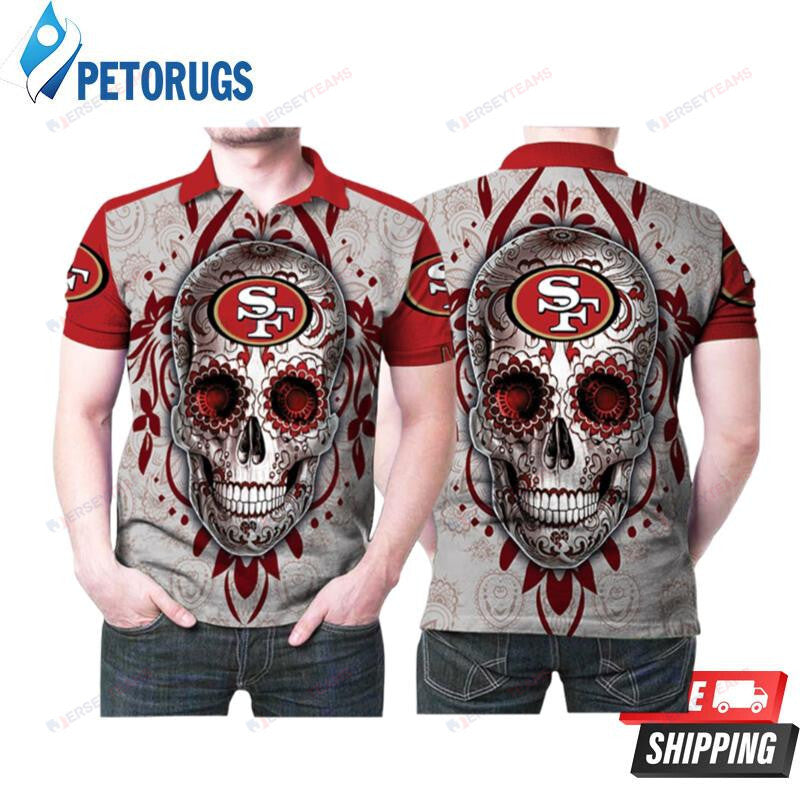 San Francisco 49ers Sugar Skull Printed Polo Shirt