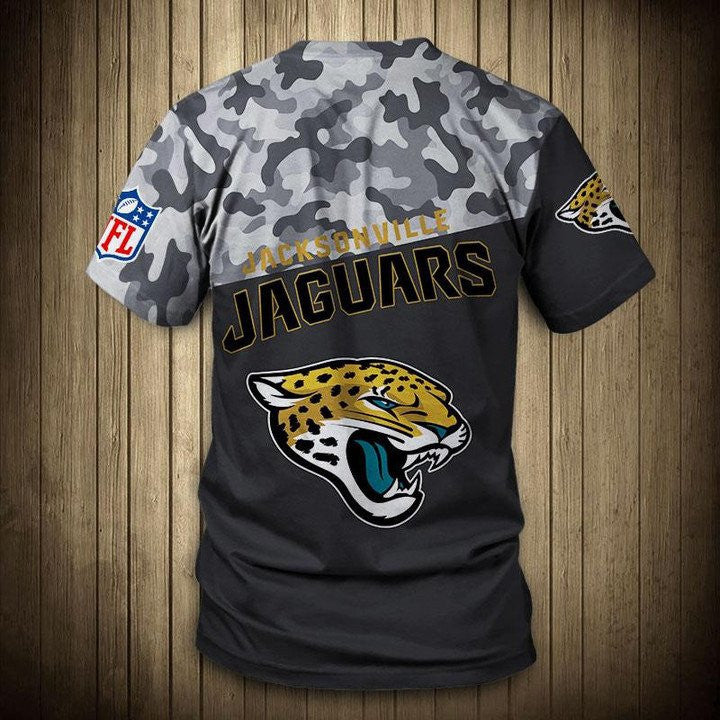 Jacksonville Jaguars All Over Print T-Shirt - Black Camo