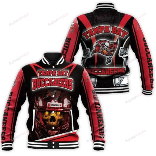 Tampa Bay Buccaneers Black Red - AOP Varsity Jacket - All-Over-Printed Jacket