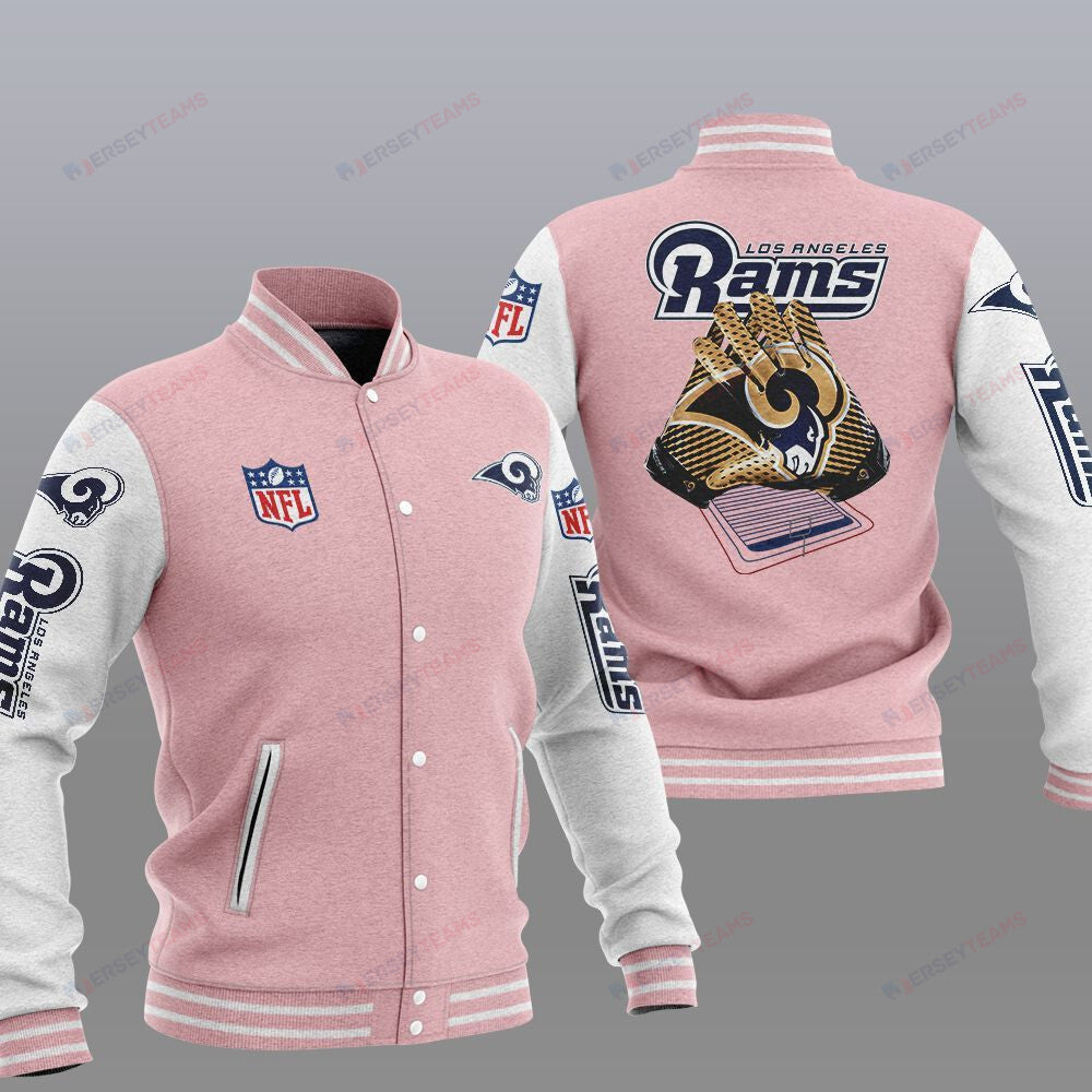Los Angeles Rams Standard Edition Pink - AOP Varsity Jacket - All-Over-Printed Jacket