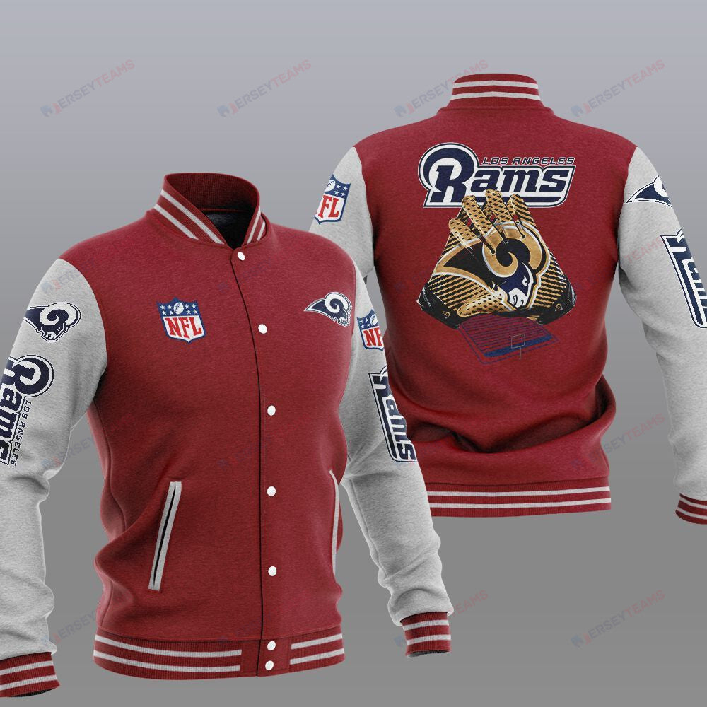 Los Angeles Rams Standard Edition Red - AOP Varsity Jacket - All-Over-Printed Jacket