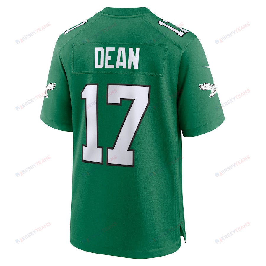 Nakobe Dean 17 Philadelphia Eagles Men Alternate Game Jersey - Kelly Green
