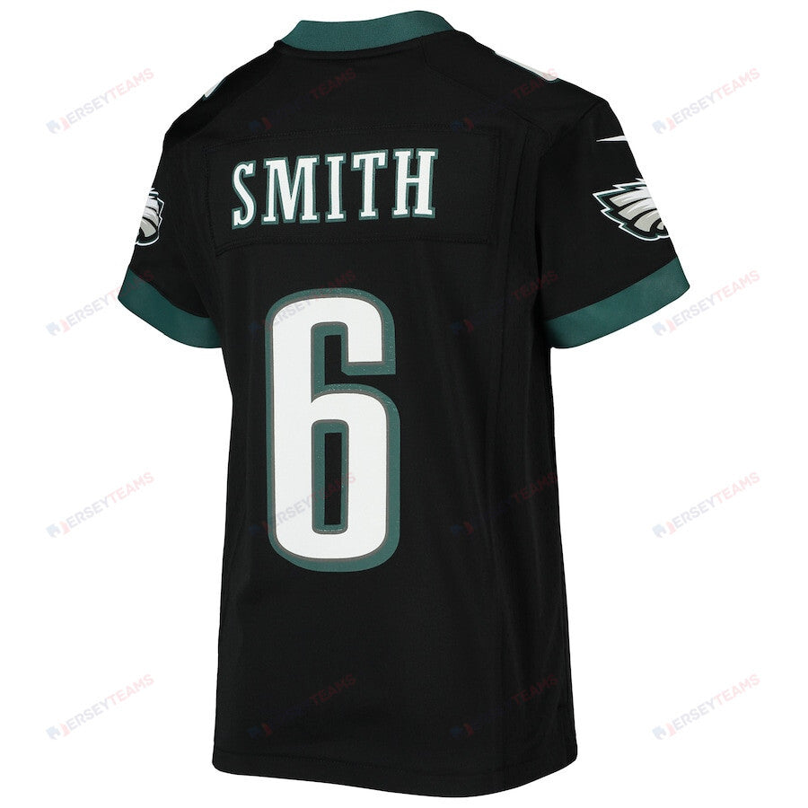 DeVonta Smith 6 Philadelphia Eagles YOUTH Game Jersey - Black