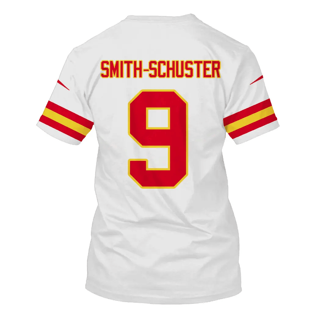 JuJu Smith-Schuster 9 Kansas City Chiefs All Over Print T-shirt - White