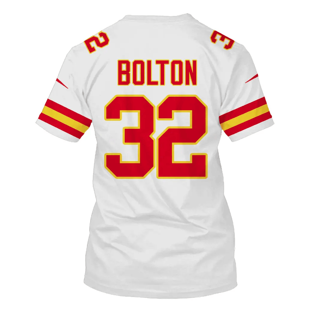 Nick Bolton 32 Kansas City Chiefs All Over Print T-shirt - White