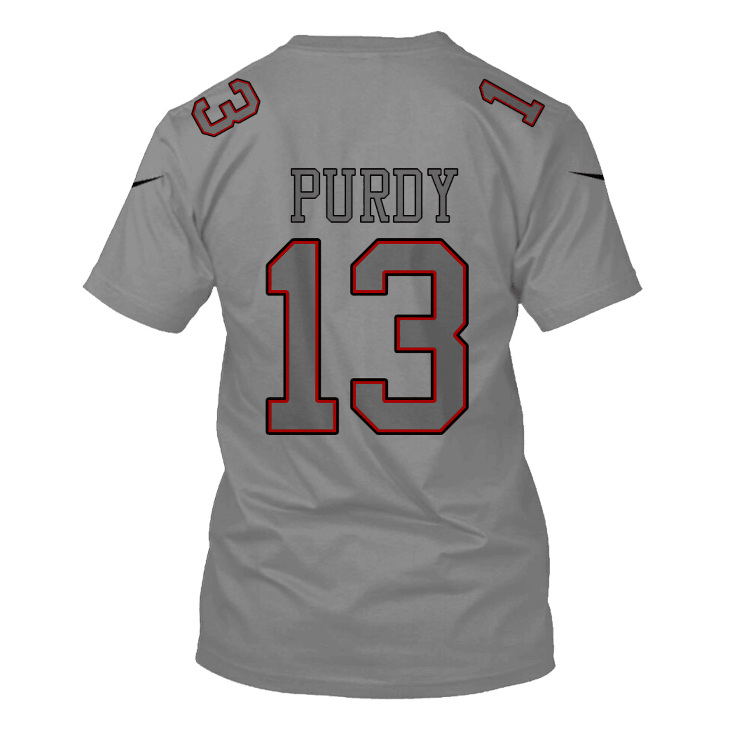 Brock Purdy 13 San Francisco 49ers Super Bowl LVIII All Over Print T-shirt - Gray