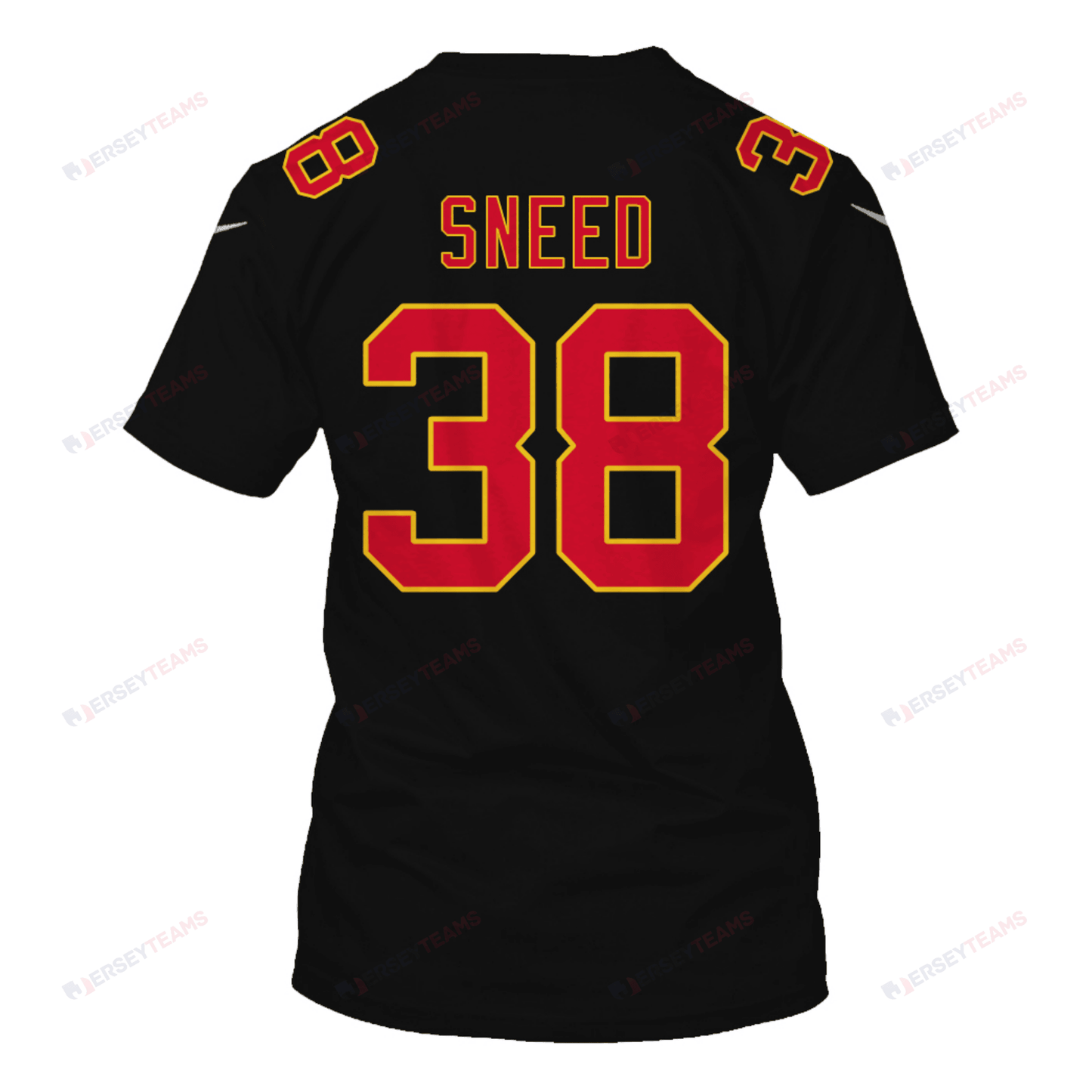 L'Jarius Sneed 38 Kansas City Chiefs Super Bowl LVIII All Over Print T-shirt - Black