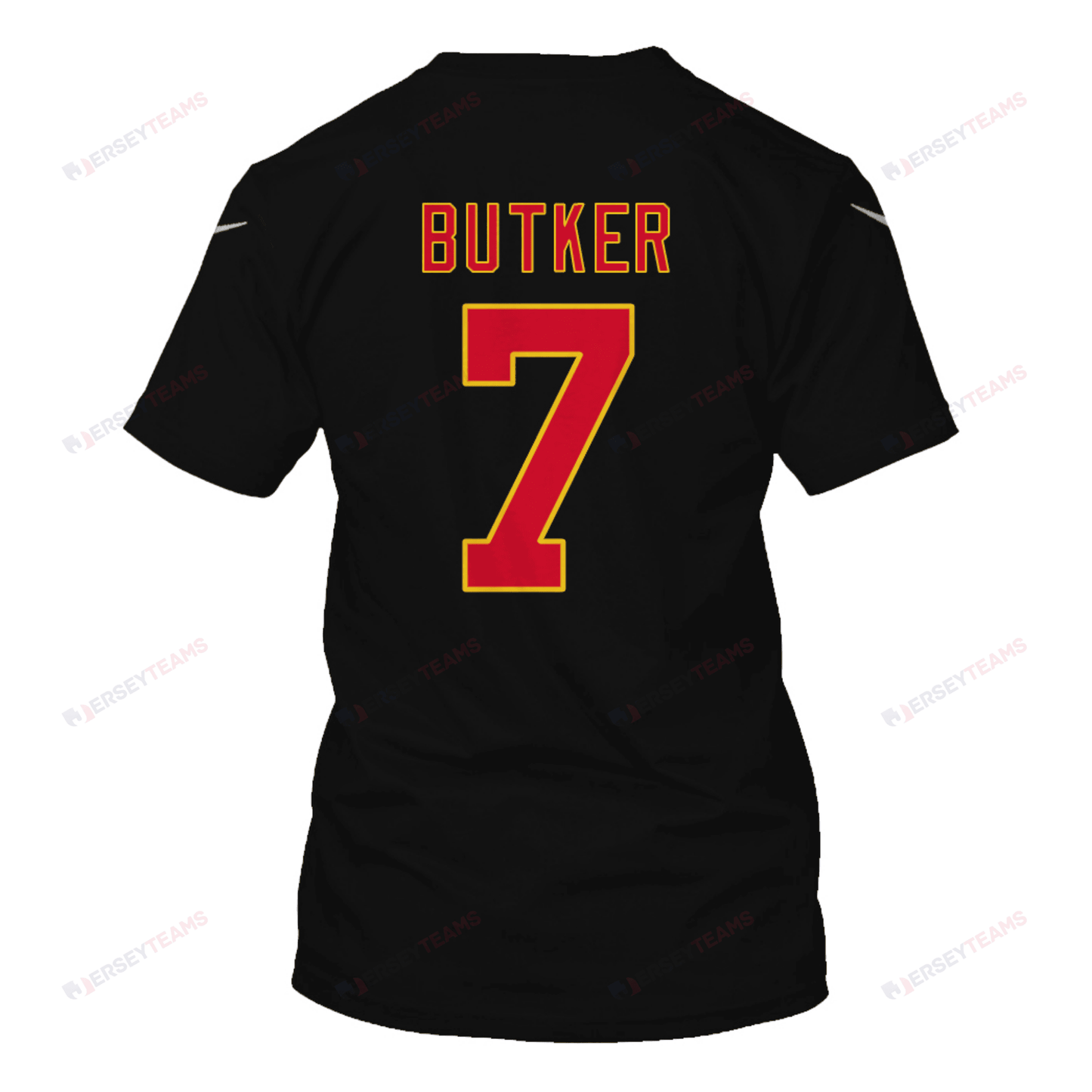 Harrison Butker 7 Kansas City Chiefs Super Bowl LVIII All Over Print T-shirt - Black