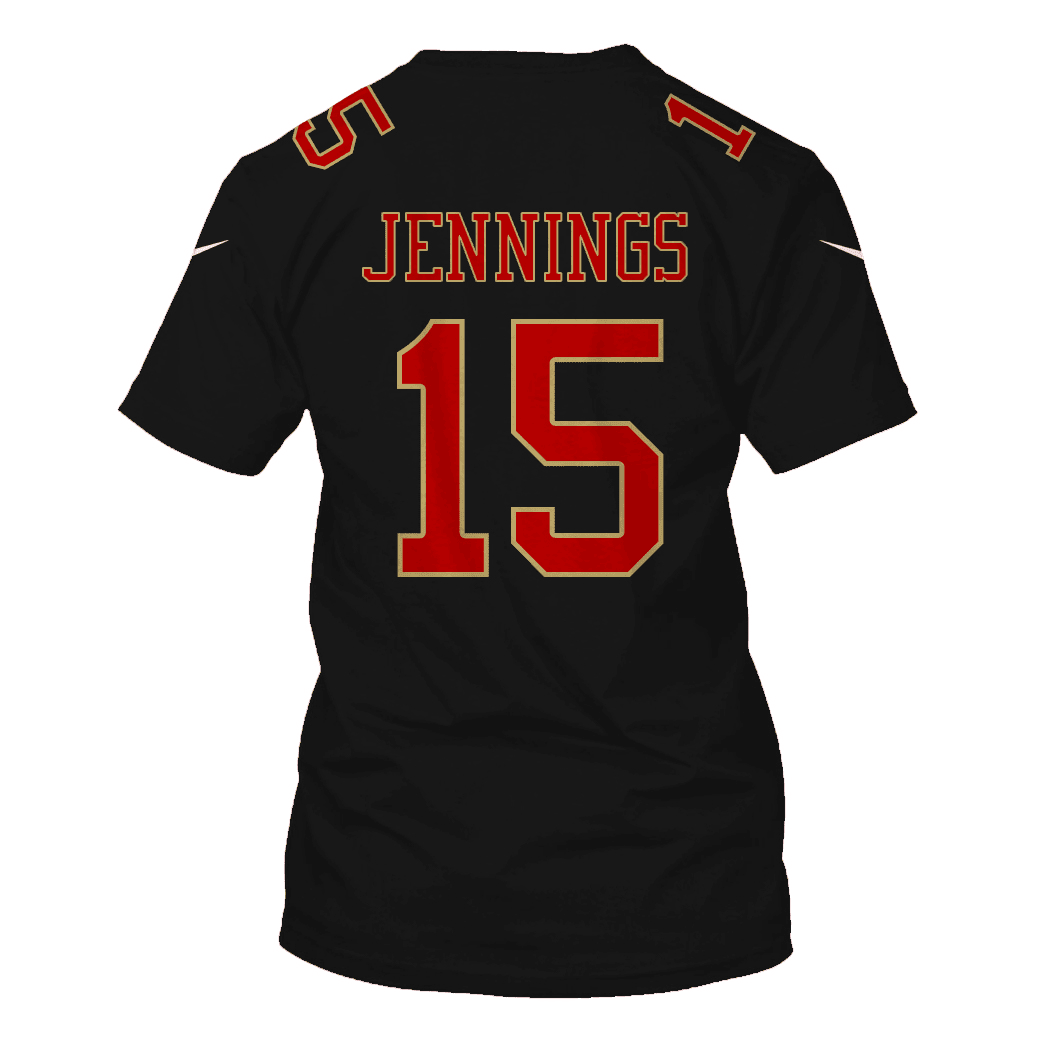Jauan Jennings 15 San Francisco 49ers Super Bowl LVIII All Over Print T-shirt - Black