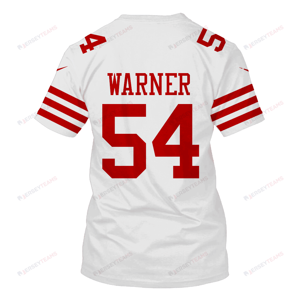 Fred Warner 54 San Francisco 49ers Super Bowl LVIII All Over Print T-shirt - White