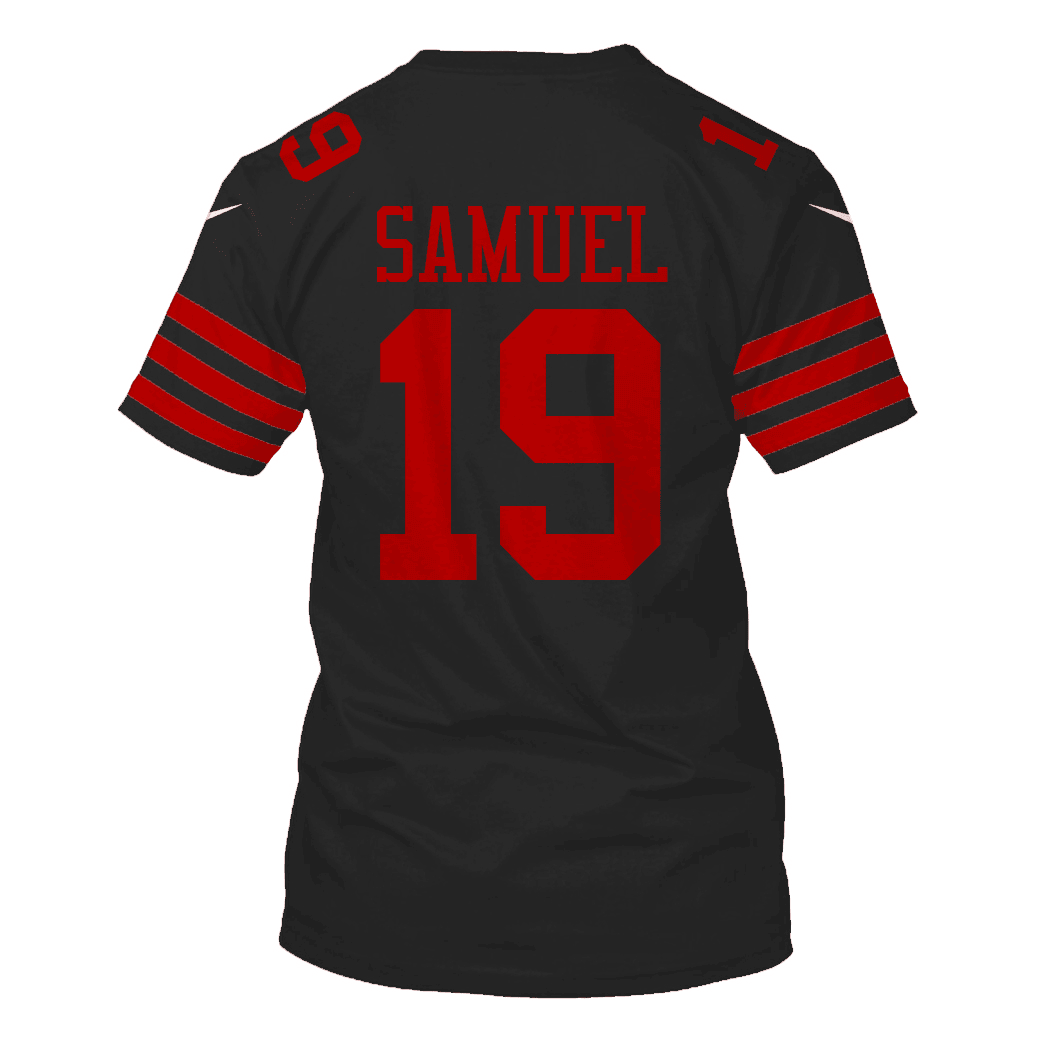 Deebo Samuel 19 San Francisco 49ers Super Bowl LVIII All Over Print T-shirt - Black