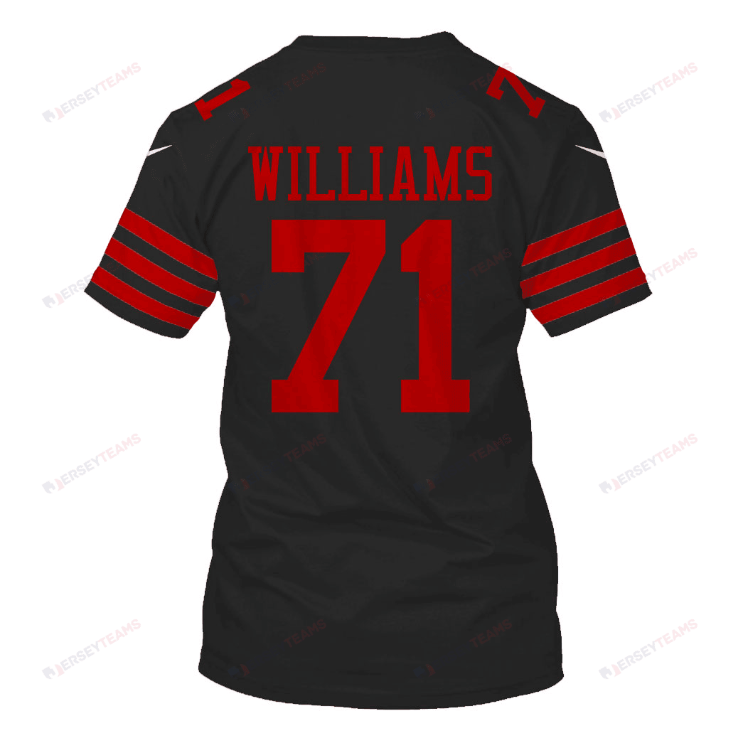 Trent Williams 71 San Francisco 49ers Super Bowl LVIII All Over Print T-shirt - Black