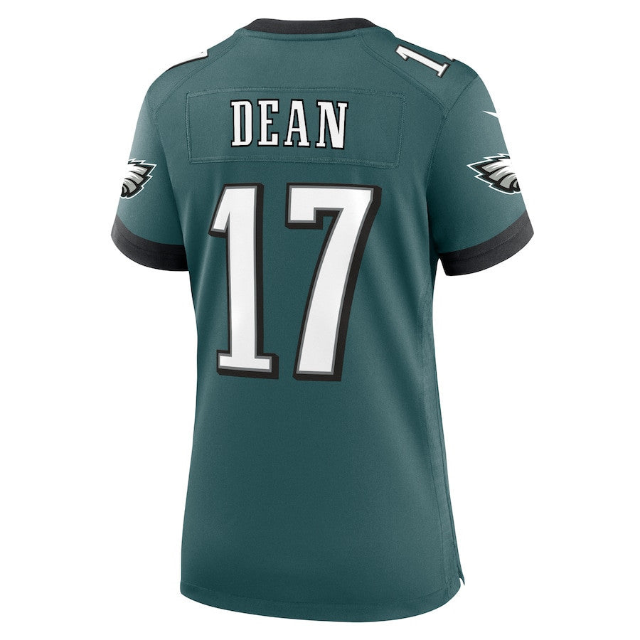 Nakobe Dean 17 Philadelphia Eagles Women's Team Game Jersey - Midnight Green