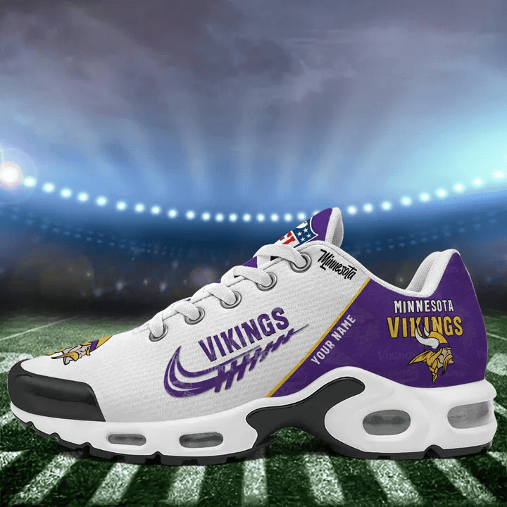 Minnesota Vikings Custom Name TN Shoes Sneakers For Men And Women - Purple