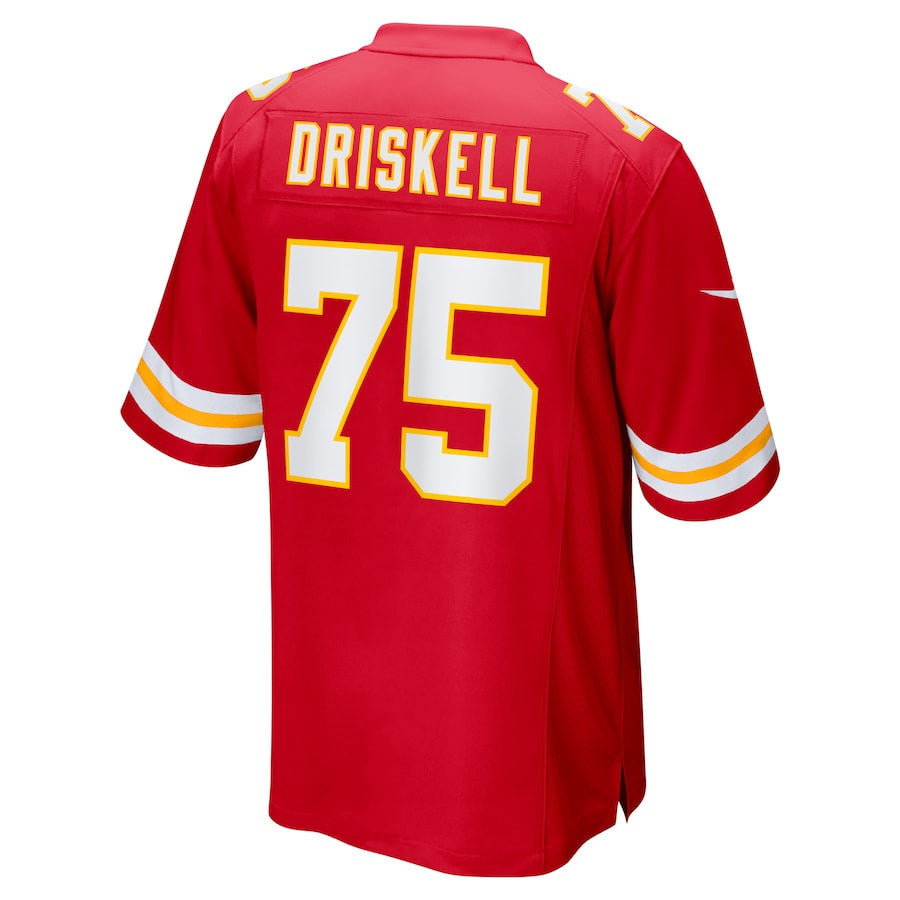 Ethan Driskell 75 Kansas City Chiefs Game Men Jersey - Red