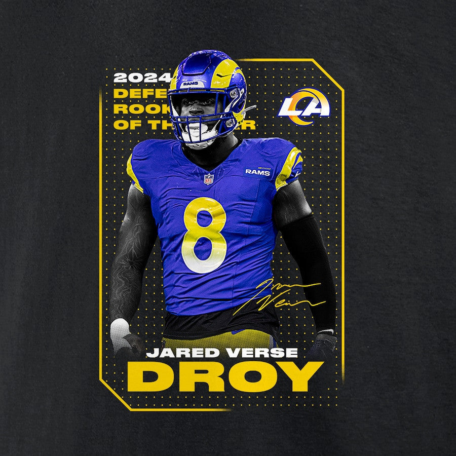 Jared Verse Los Angeles Rams 2024 NFL Defensive Rookie of the Year T-Shirt - Black