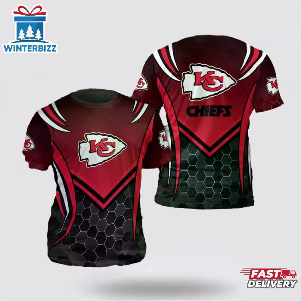 Kansas City Chiefs Sport All Over Printed T-Shirt - Red