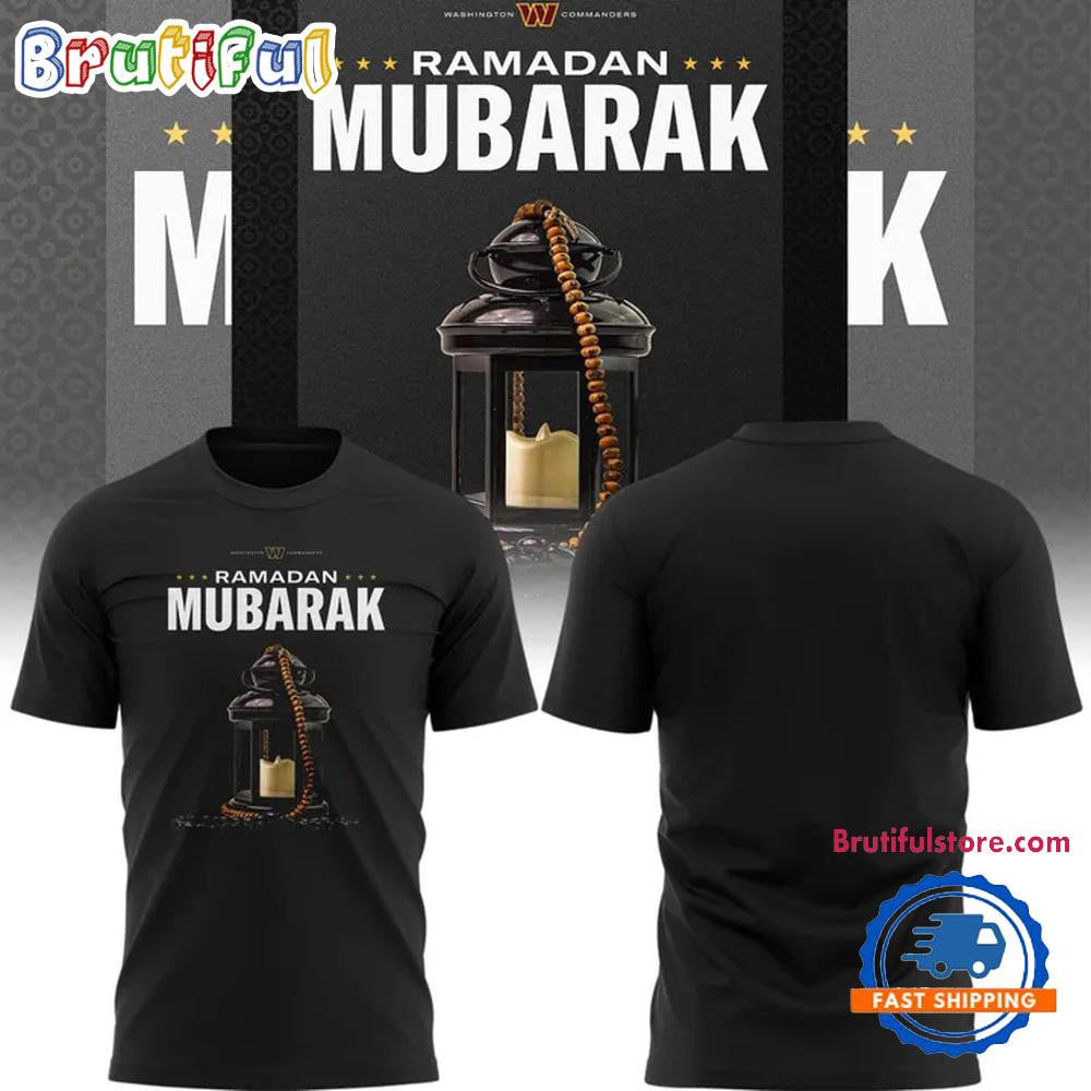 Ramadan Mubarak Washington Commanders Special Edition 2025 All Over Printed T-shirt - Black
