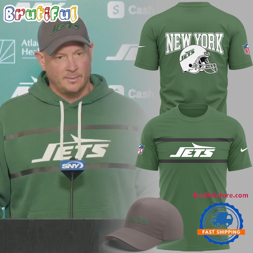 New York Jets NFL 2025 Gang Green Coach Robert Saleh All Over Printed T-shirt - Green