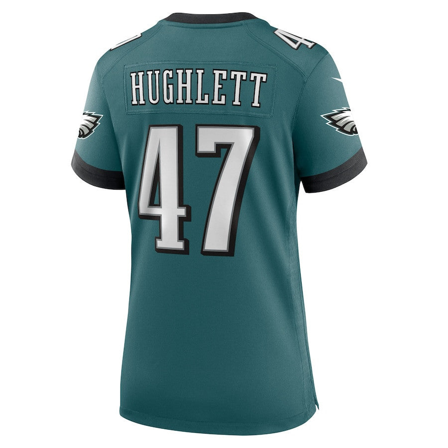 Charley Hughlett 47 Philadelphia Eagles Women's Team Game Jersey - Midnight Green