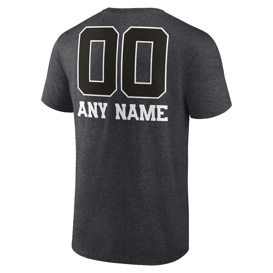 Los Angeles Rams Custom Name & Number Monochrome T-Shirt - Charcoal
