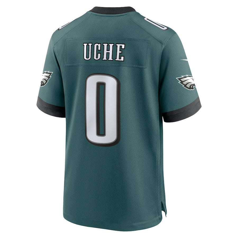 Josh Uche 0 Philadelphia Eagles Team Game Men Jersey - Midnight Green