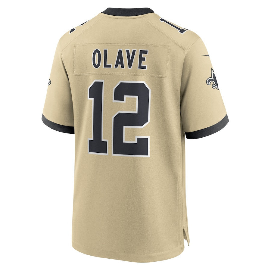 Chris Olave 12 New Orleans Saints Gameday Golds Alternate Game Men Jersey - Gold