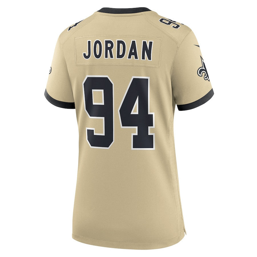 Cameron Jordan 94 New Orleans Saints Women's Gameday Golds Alternate Game Jersey - Gold