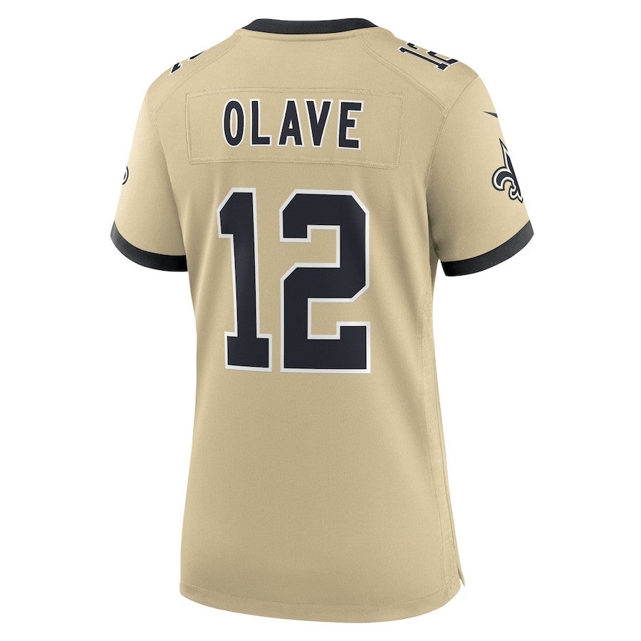 Chris Olave 12 New Orleans Saints Women's Gameday Golds Alternate Game Jersey - Gold
