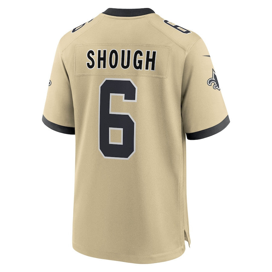 Tyler Shough 6 New Orleans Saints Alternate Game Men Jersey - Gold