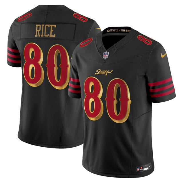 Jerry Rice 80 San Francisco 49ers 2025 “Rivalries” Vapor Limited Men Jersey - Black