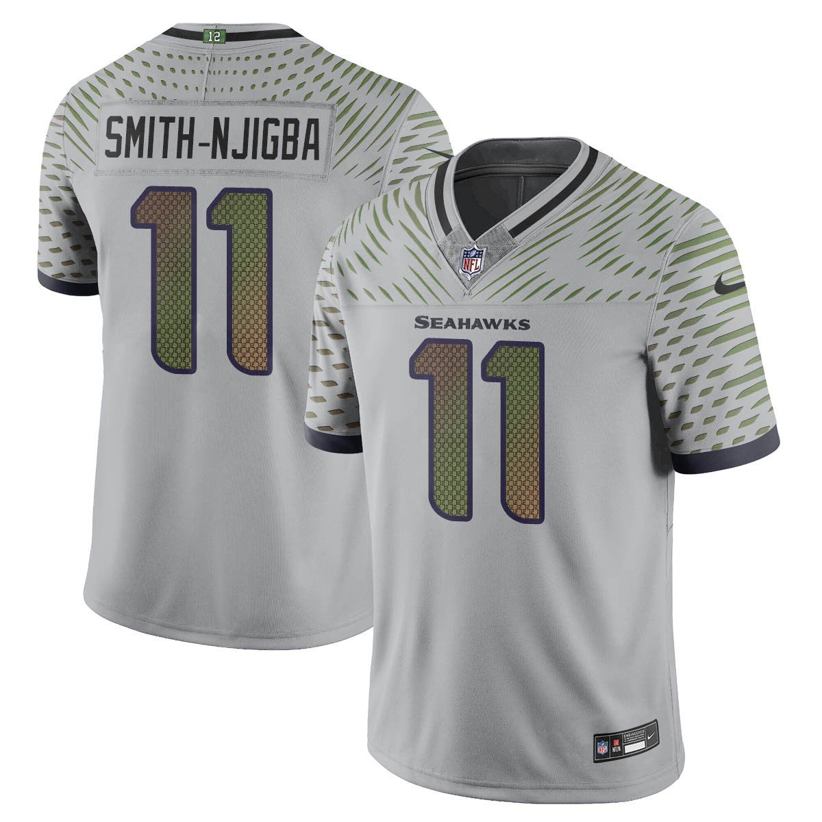 Jaxon Smith-Njigba 11 Seattle Seahawks Vapor F.U.S.E. Limited Rivalry Series Men Jersey - Gray