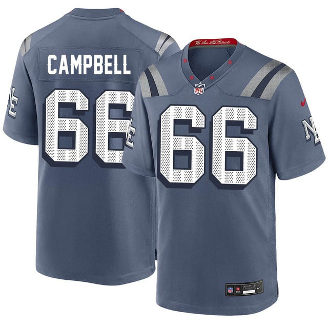 Will Campbell 66 New England Patriots Vapor F.U.S.E. Limited Rivalry Series Men Jersey - Blue Gray