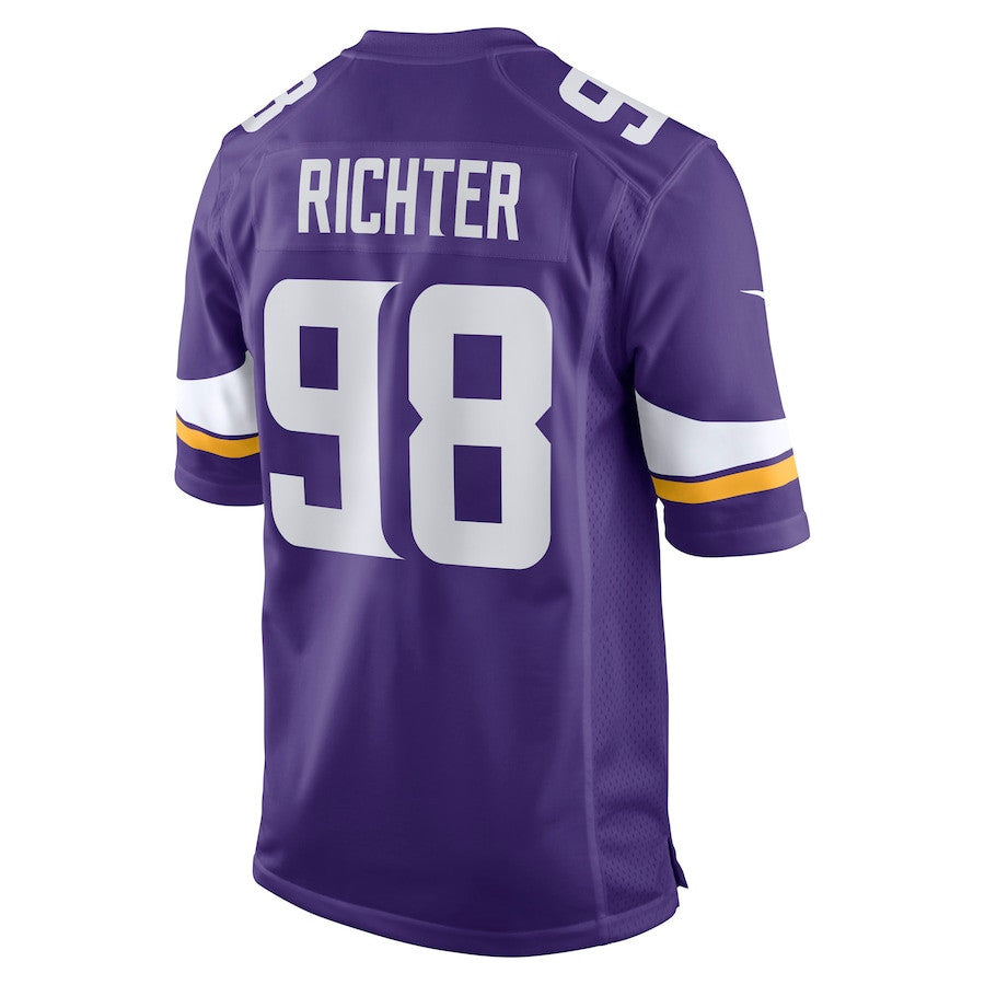 Bo Richter 98 Minnesota Vikings Team Game Men Jersey - Purple