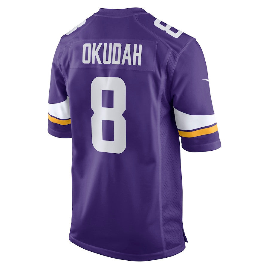 Jeff Okudah 8 Minnesota Vikings Team Game Men Jersey - Purple