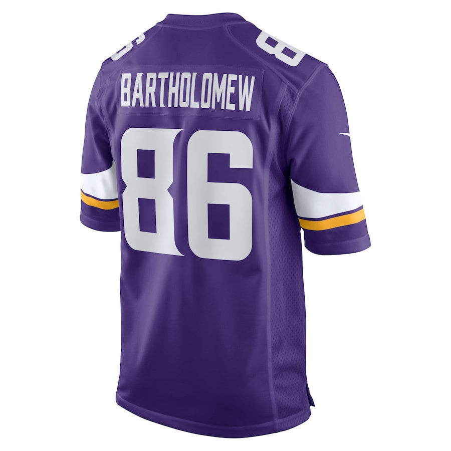Gavin Bartholomew 86 Minnesota Vikings Team Game Men Jersey - Purple