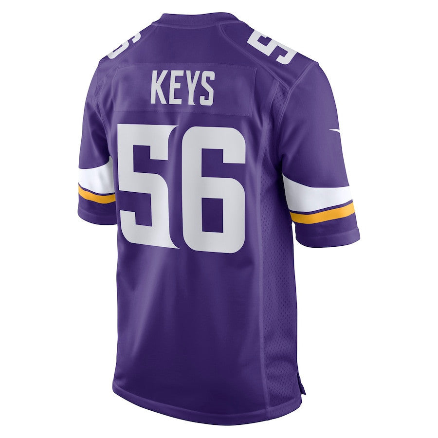 Austin Keys 56 Minnesota Vikings Team Game Men Jersey - Purple